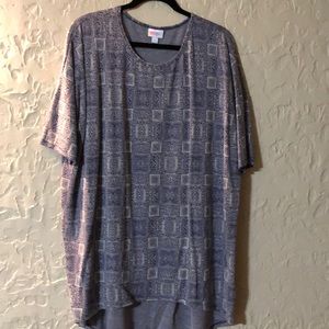 Blue print tunic